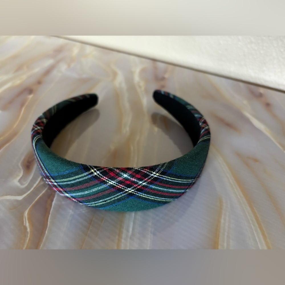 Tasha Green and Red Plaid Headband